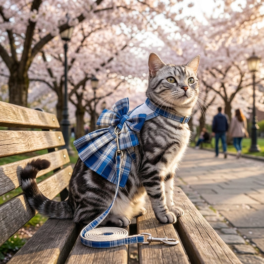 Catvera Bow Tie Cat Harness Set - Main Product Image