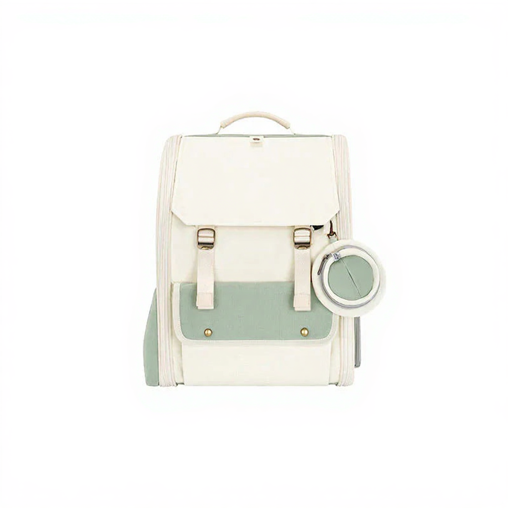 Catvera Bubble Window Travel Carrier - Image 2|||PROMPT|||Cleaned image. Original analysis: Found 1 brand name printed on the product itself - 'WANKOU' visible on the lower right area of the backpack