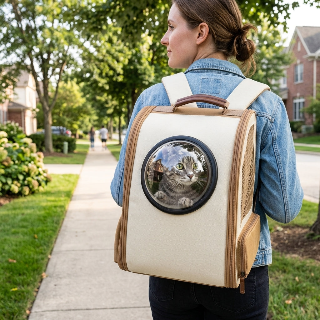 Catvera Bubble Window Travel Carrier - Panoramic Viewing Experience