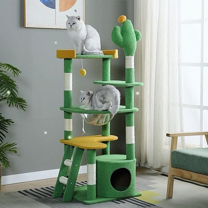 Catvera Cactus Cat Tower Tree - Image 8|||PROMPT|||Original clean product image