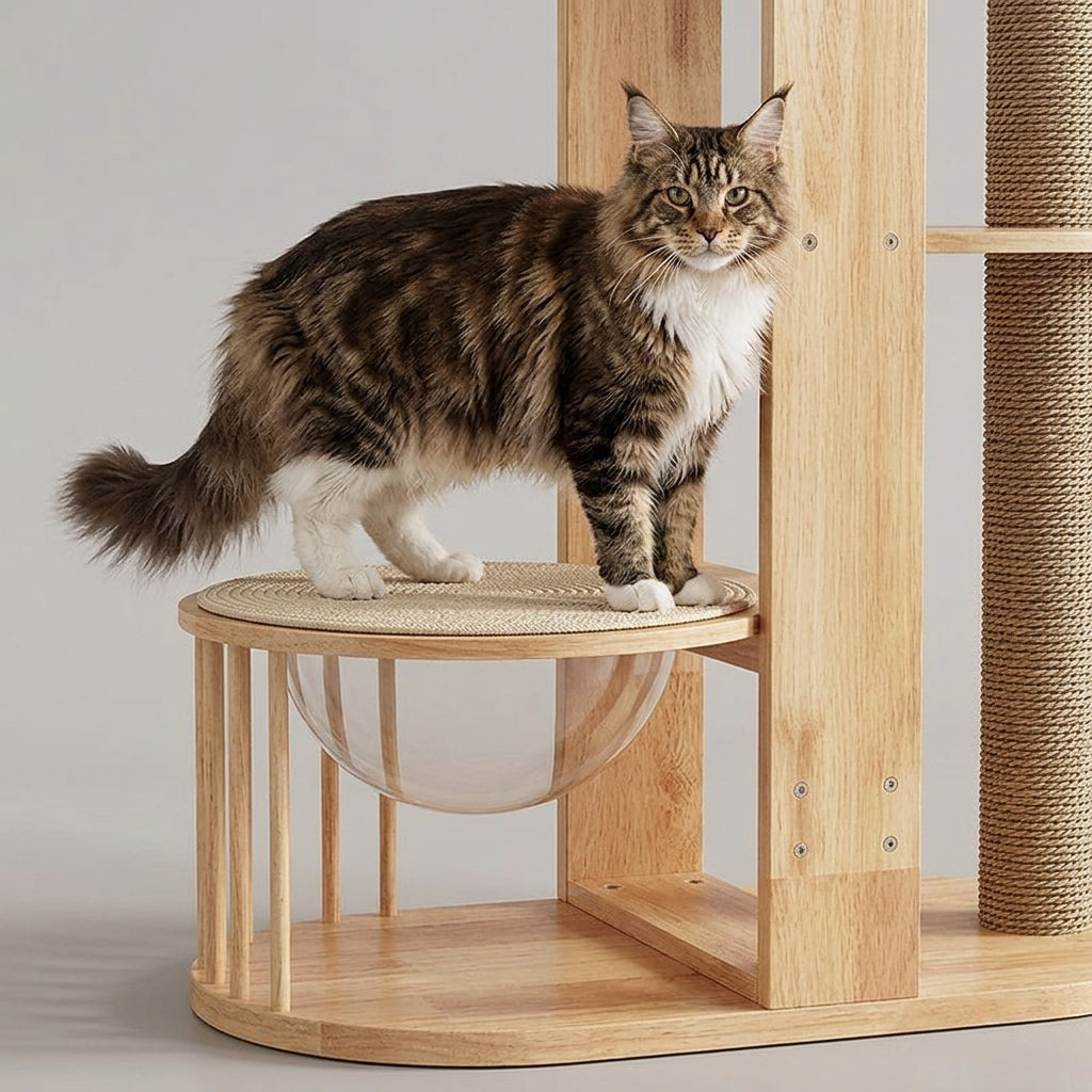 Catvera Capsule Wood Cat Tree - Section 2