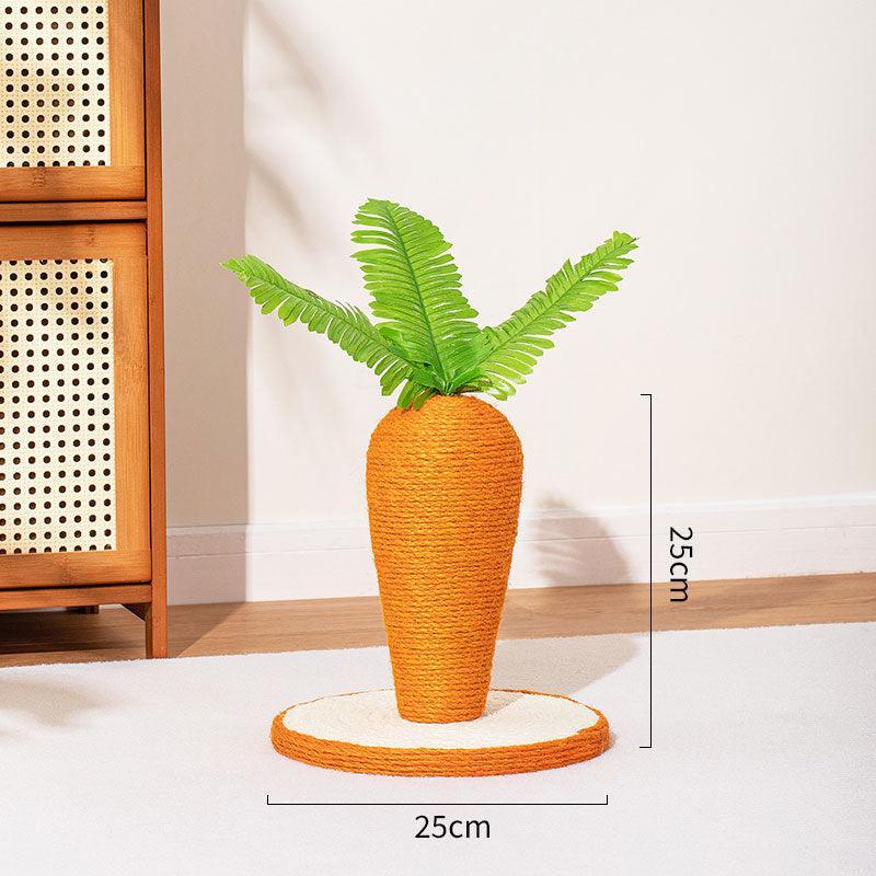Catvera Carrot Sisal Scratching Post - Image 1|||PROMPT|||Original clean product image