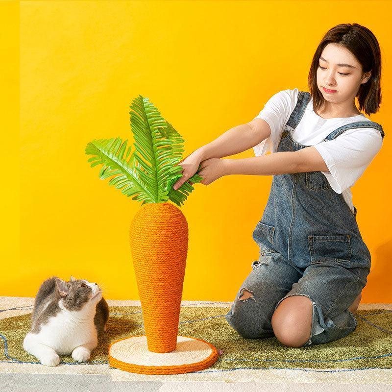 Catvera Carrot Sisal Scratching Post - Image 11|||PROMPT|||Original clean product image