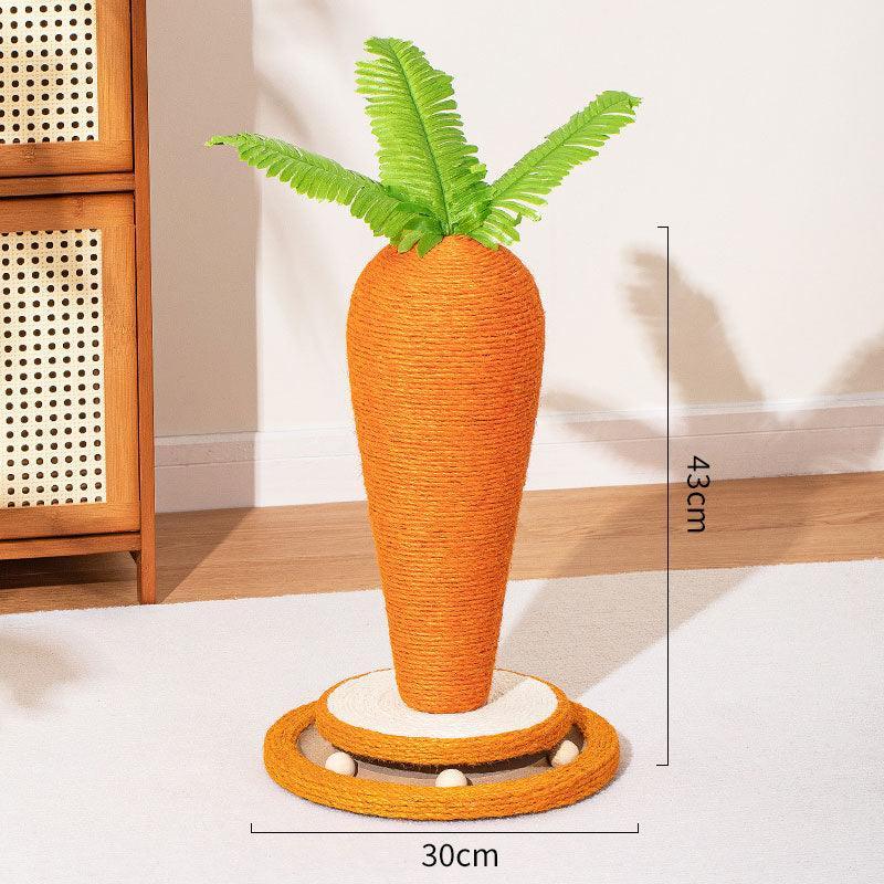 Catvera Carrot Sisal Scratching Post - Image 3|||PROMPT|||Original clean product image
