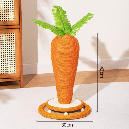 Catvera Carrot Sisal Scratching Post - Image 3|||PROMPT|||Original clean product image