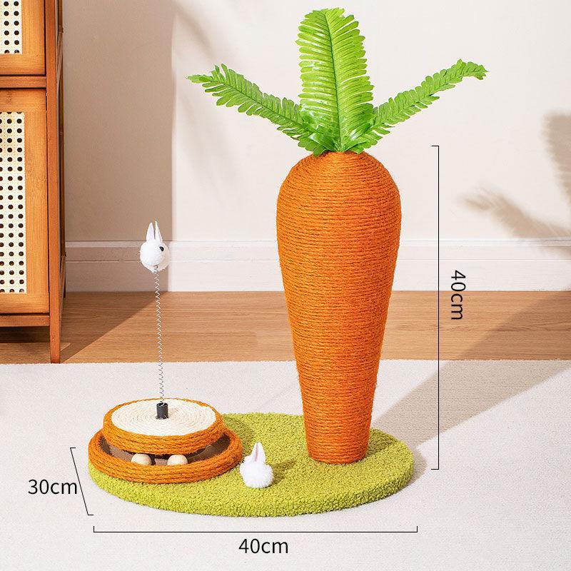 Catvera Carrot Sisal Scratching Post - Image 4|||PROMPT|||Original clean product image