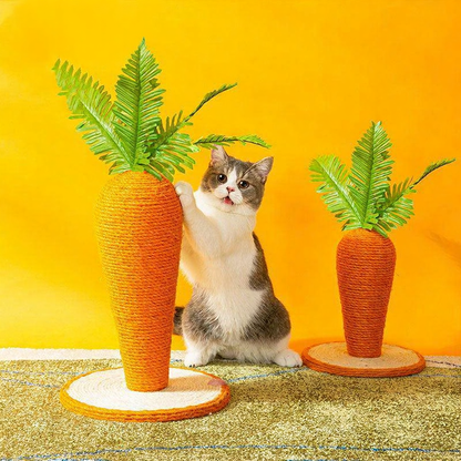Catvera Carrot Sisal Scratching Post - Image 9|||PROMPT|||Cleaned image. Original analysis: found 1 watermark - 'MEWCATS' text in white at the top left of the image