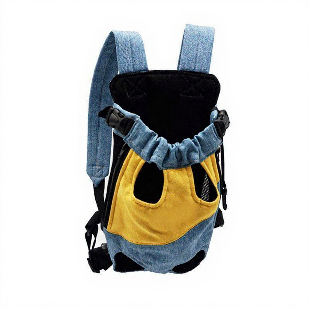 Catvera Cat Carrier Front Sling - Image 11|||PROMPT|||Cleaned image. Original analysis: Found 1 brand name/logo on the product - a white rectangular label/tag visible on the left side of the carrier