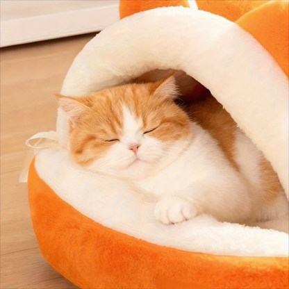 Catvera Cat Ear Cave Bed - Image 3|||PROMPT|||Cleaned image. Original analysis: found 1 watermark - 'KEMORELA®' brand name in top left corner