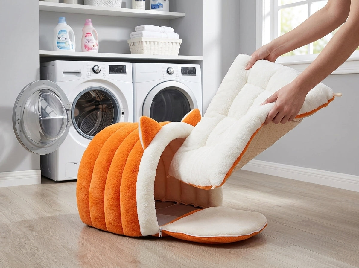 Catvera Cat Ear Cave Bed - Easy Maintenance Design