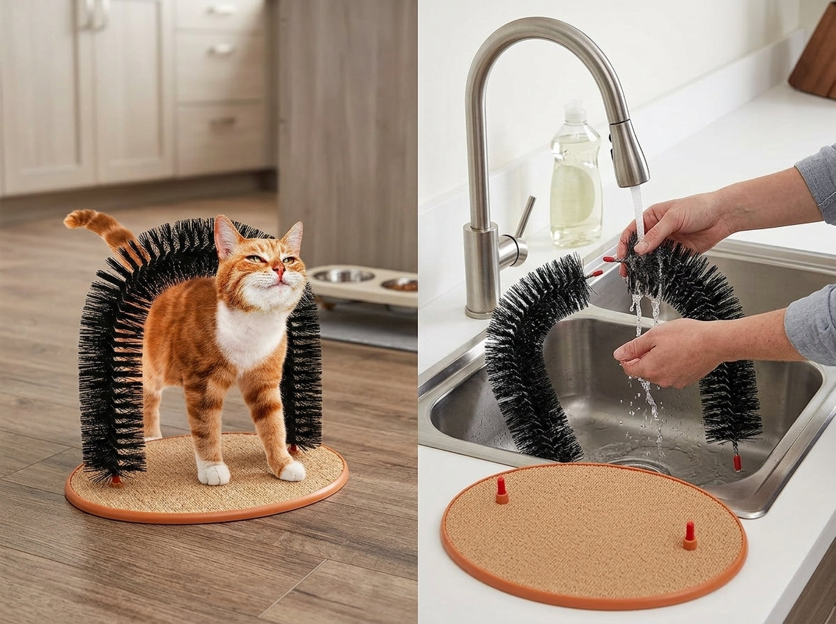 Catvera Cat Grooming Arch Scratcher - Easy Maintenance Design