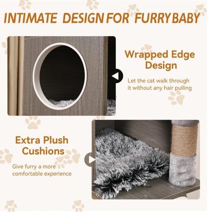 Catvera Cat Tree Litter Cabinet - Image 6|||PROMPT|||Original clean product image