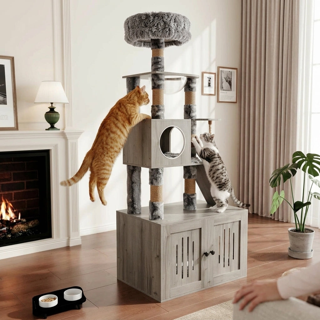 Catvera Cat Tree Litter Cabinet - Section 3