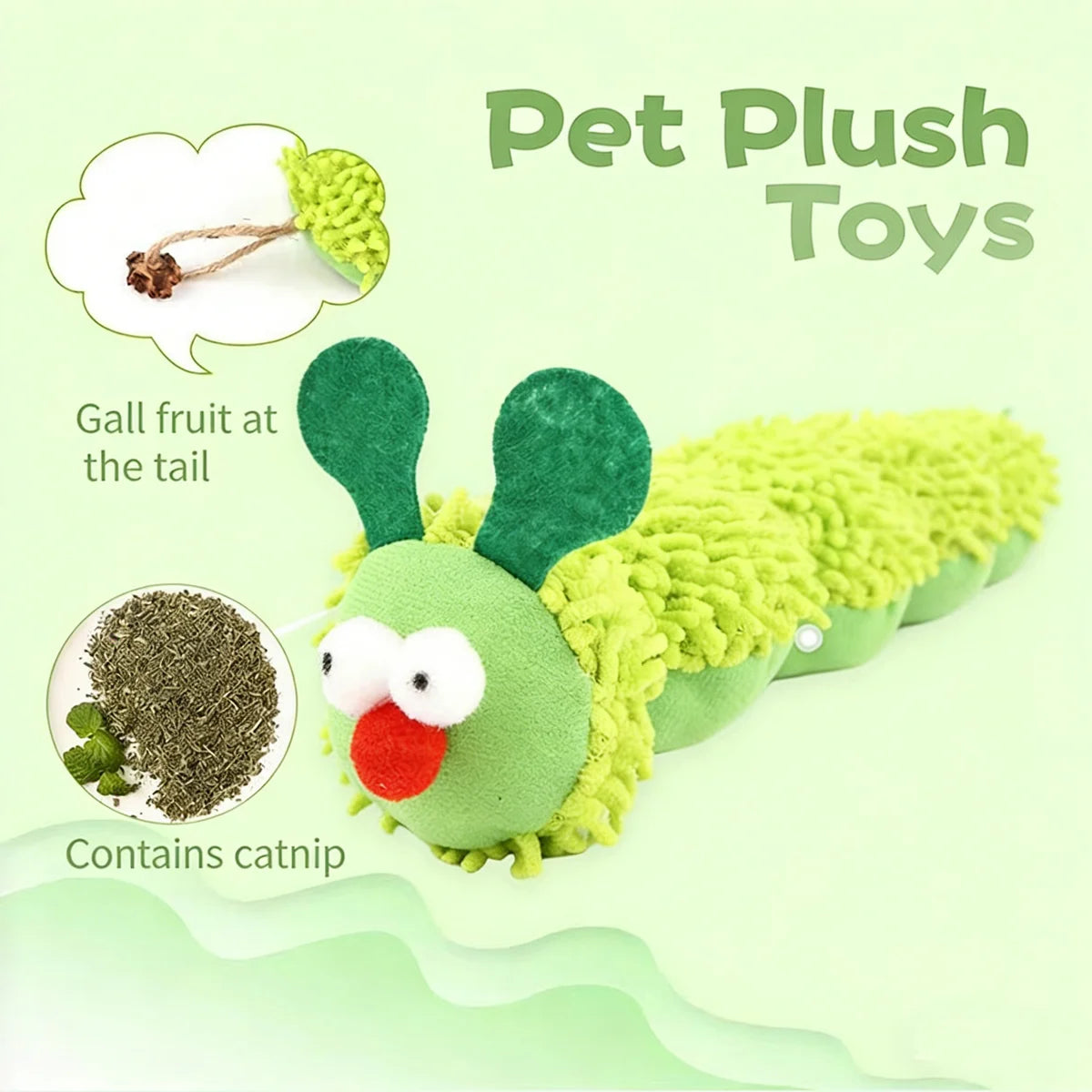 Catvera Caterpillar Cat Mint Toy - Image 3|||PROMPT|||Original clean product image
