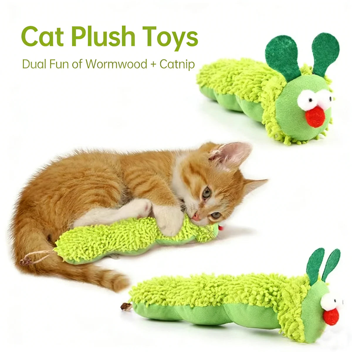 Catvera Caterpillar Cat Mint Toy - Image 4|||PROMPT|||Original clean product image