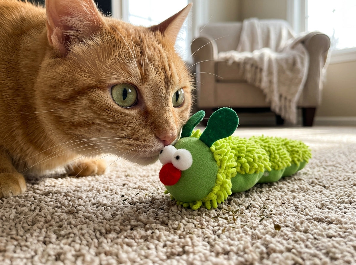 Catvera Caterpillar Cat Mint Toy - Natural Catnip Attraction