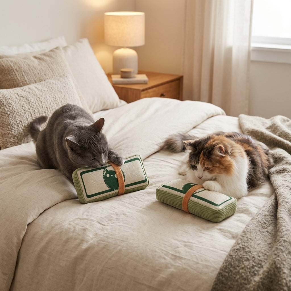 Catvera Catnip Crinkle Chew Pillow - Versatile Entertainment Options