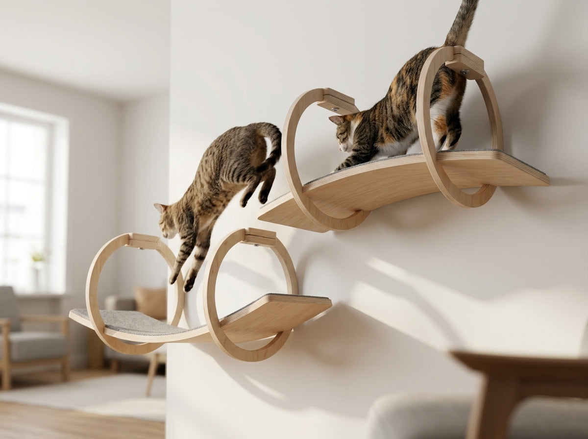 Catvera Ceiling Mounted Cat Shelving - Built to Handle Your Most Active Climbers