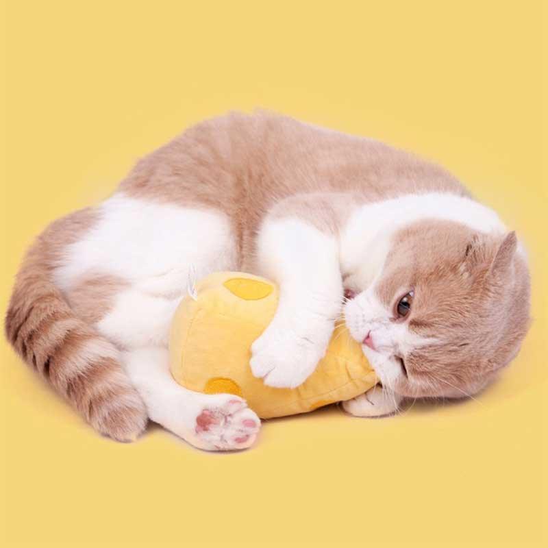 Catvera Cheese Catnip Plush Toy - Image 1|||PROMPT|||Original clean product image
