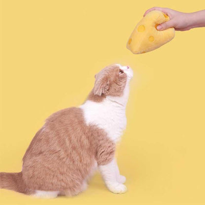 Catvera Cheese Catnip Plush Toy - Image 5|||PROMPT|||Original clean product image