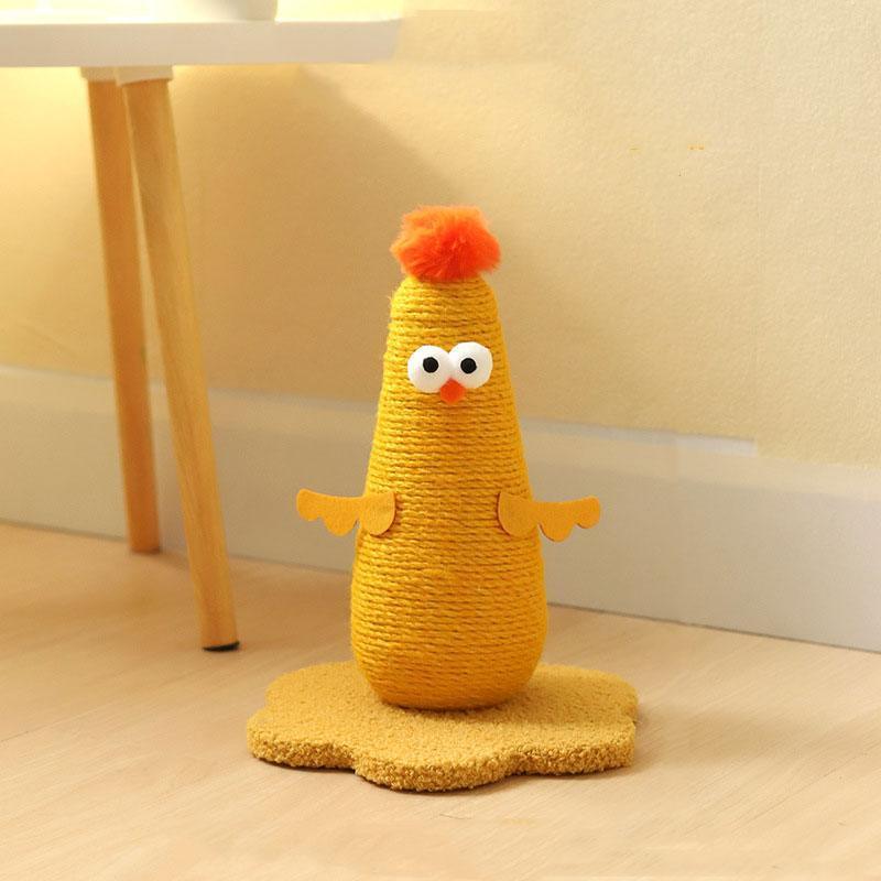 Catvera Chick Shaped Cat Scratching Post - Image 1|||PROMPT|||Original clean product image