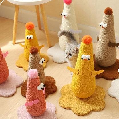 Catvera Chick Shaped Cat Scratching Post - Image 10|||PROMPT|||Original clean product image