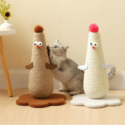 Catvera Chick Shaped Cat Scratching Post - Image 11|||PROMPT|||Original clean product image