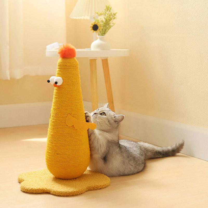 Catvera Chick Shaped Cat Scratching Post - Image 12|||PROMPT|||Original clean product image
