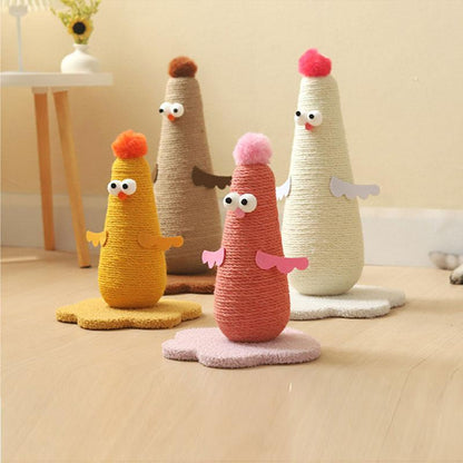 Catvera Chick Shaped Cat Scratching Post - Image 14|||PROMPT|||Original clean product image