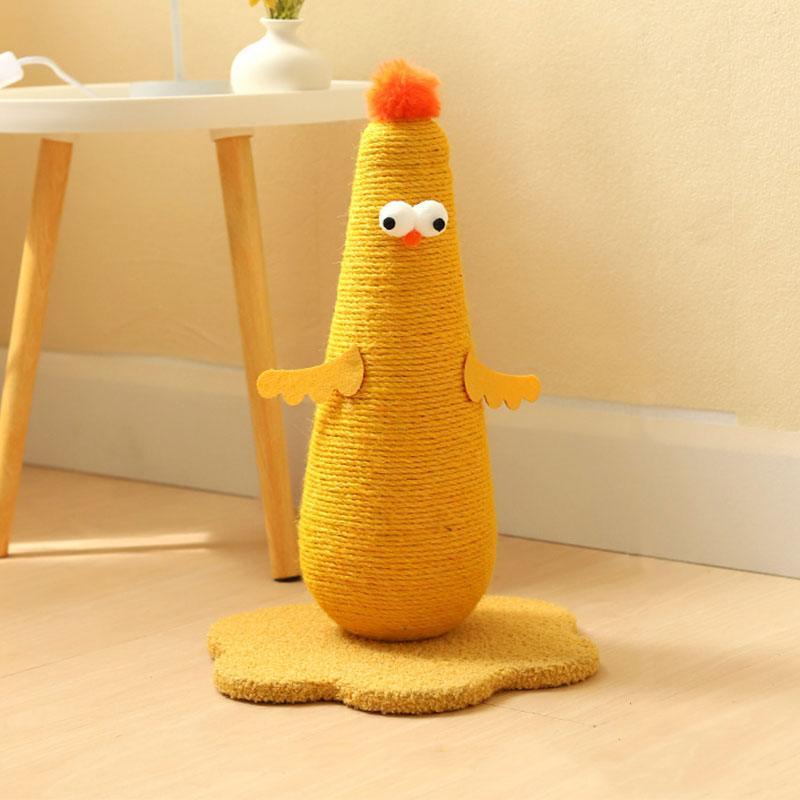 Catvera Chick Shaped Cat Scratching Post - Image 2|||PROMPT|||Original clean product image