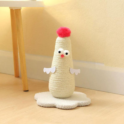 Catvera Chick Shaped Cat Scratching Post - Image 3|||PROMPT|||Original clean product image
