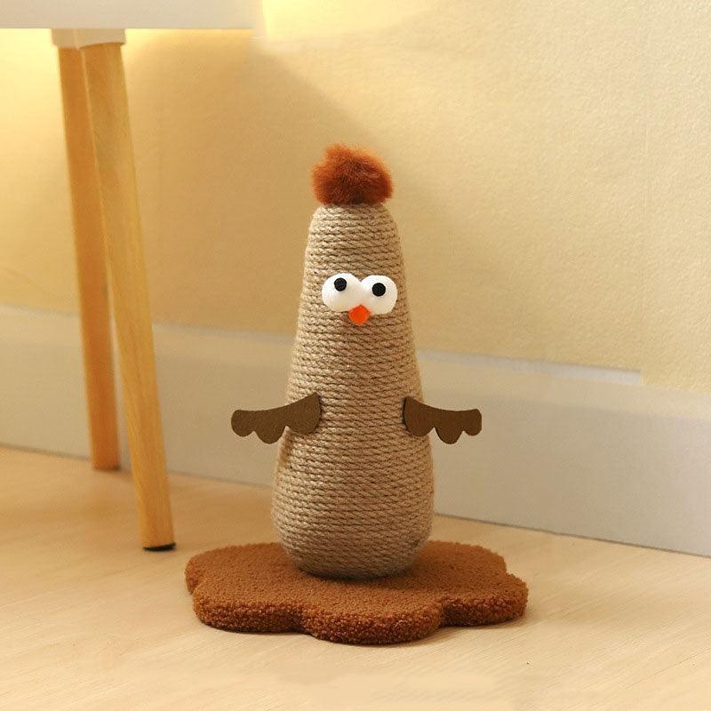 Catvera Chick Shaped Cat Scratching Post - Image 5|||PROMPT|||Original clean product image