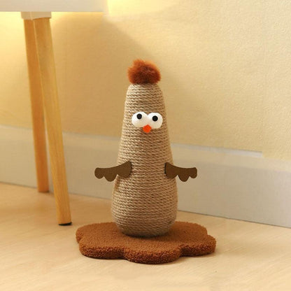 Catvera Chick Shaped Cat Scratching Post - Image 5|||PROMPT|||Original clean product image
