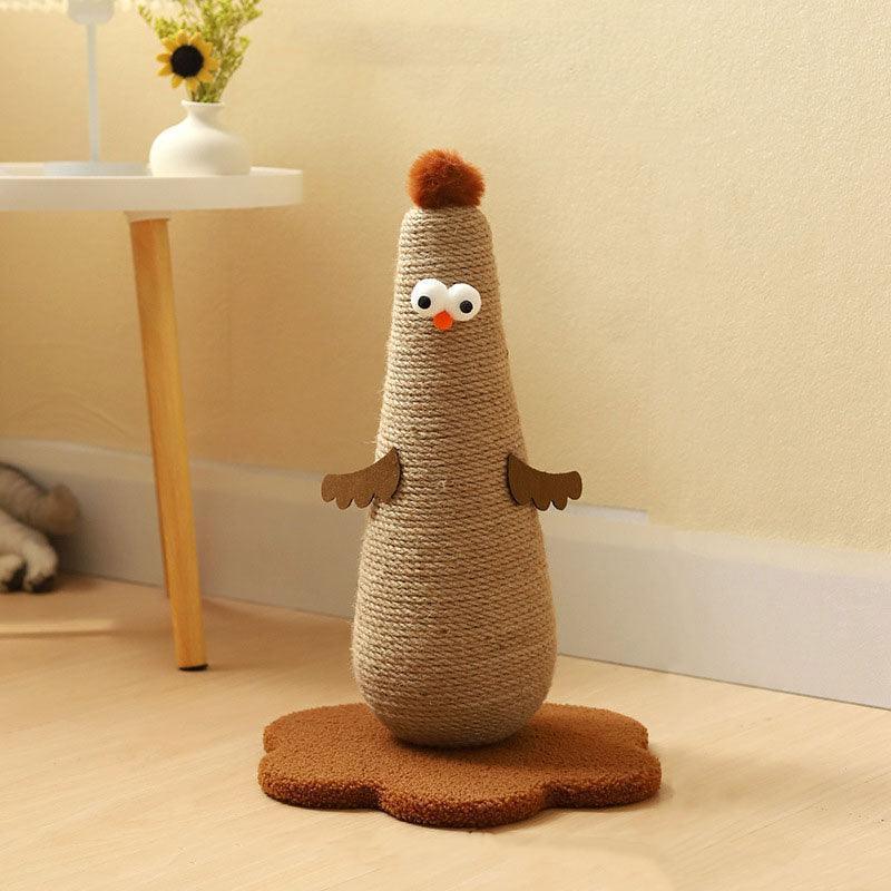 Catvera Chick Shaped Cat Scratching Post - Image 6|||PROMPT|||Original clean product image