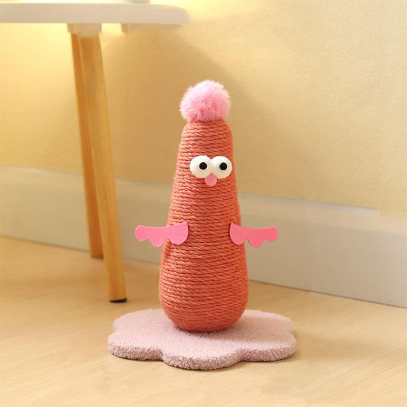 Catvera Chick Shaped Cat Scratching Post - Image 7|||PROMPT|||Original clean product image