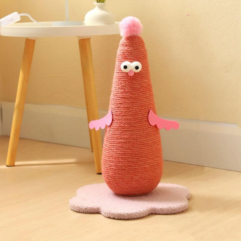 Catvera Chick Shaped Cat Scratching Post - Image 8|||PROMPT|||Original clean product image