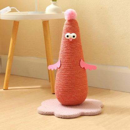 Catvera Chick Shaped Cat Scratching Post - Image 8|||PROMPT|||Original clean product image