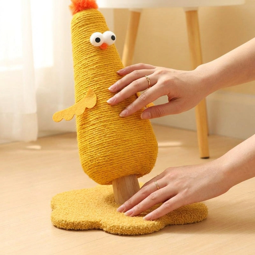 Catvera Chick Shaped Cat Scratching Post - Premium Construction Materials