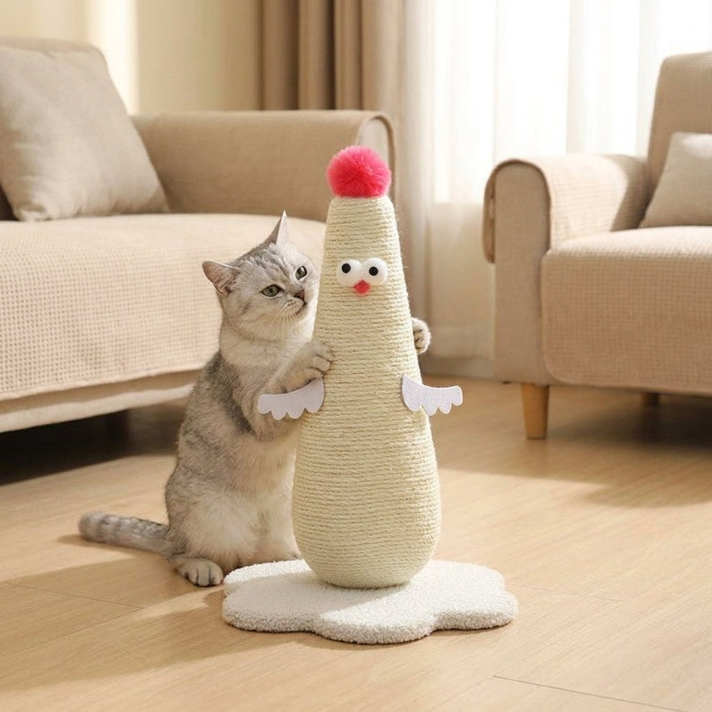 Catvera Chick Shaped Cat Scratching Post - Natural Scratching Behavior Support
