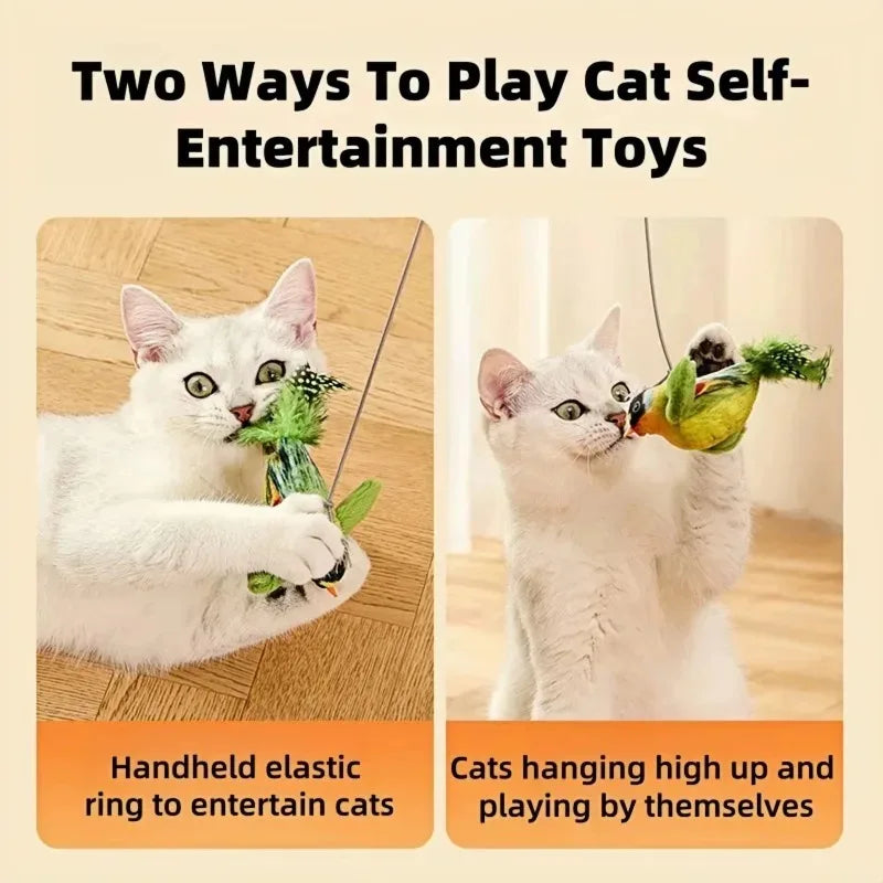 Catvera Chirping Bird Interactive Cat Toy - Image 4|||PROMPT|||Original clean product image