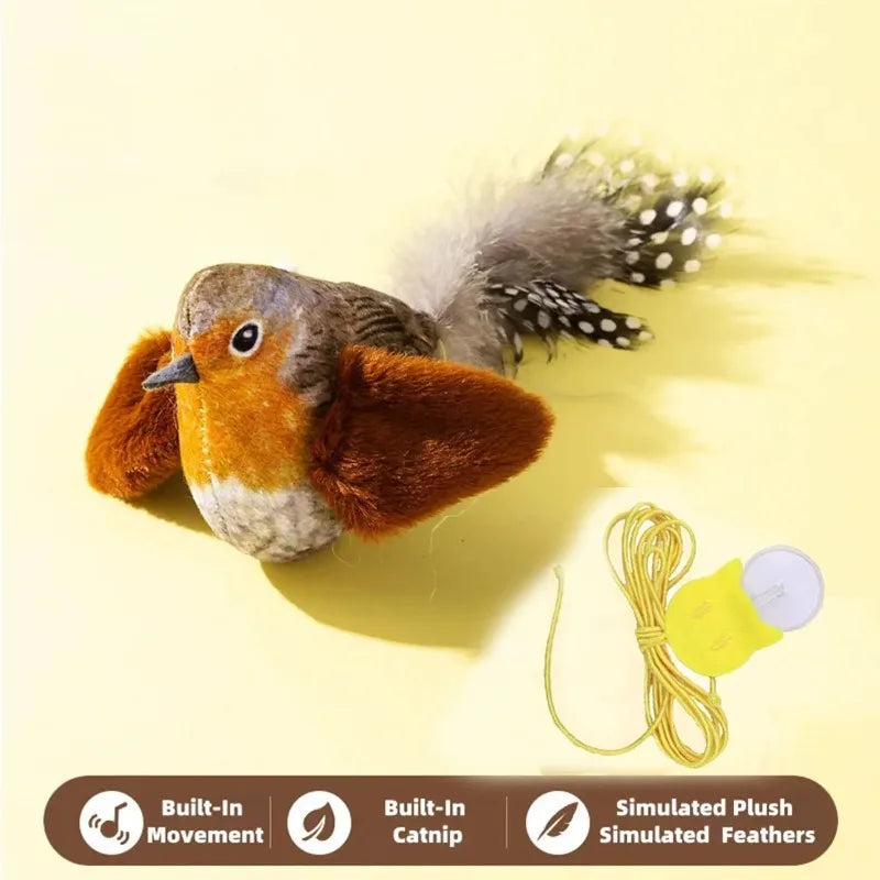 Catvera Chirping Bird Interactive Cat Toy - Image 7|||PROMPT|||Original clean product image