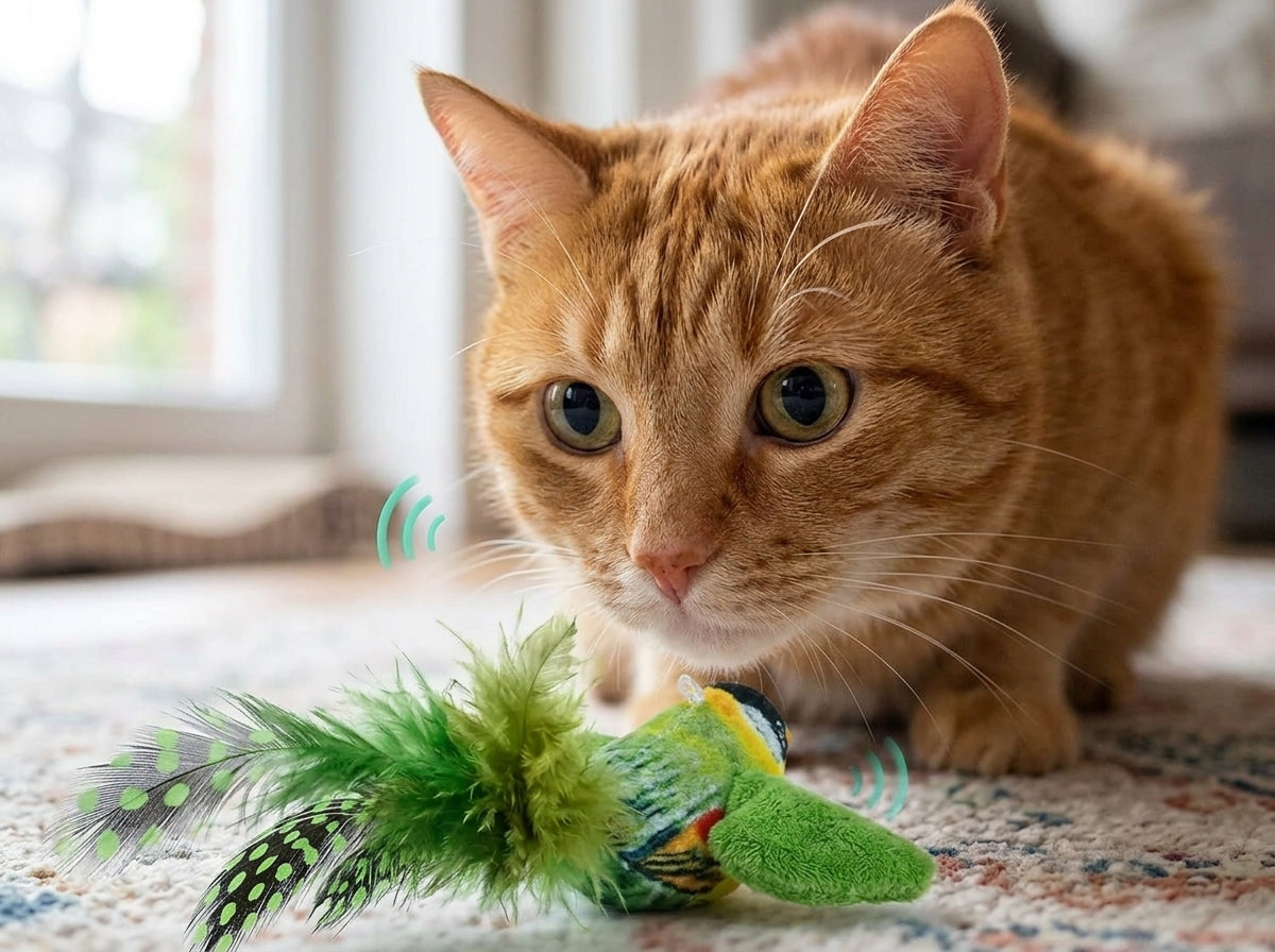 Catvera Chirping Bird Interactive Cat Toy - Realistic Bird Experience