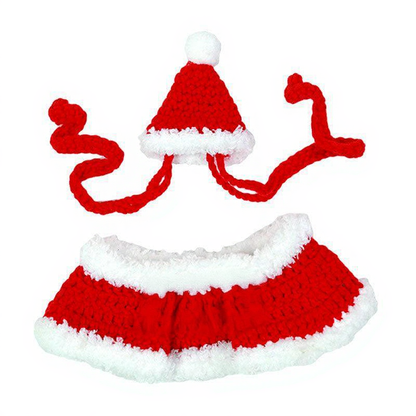 Catvera Christmas Holiday Cat Collar - Image 18|||PROMPT|||Cleaned image. Original analysis: Found 1 logo on the product - a small wreath/holly logo with ribbon on the cape/skirt garment