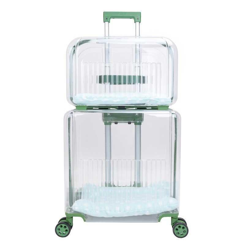 Catvera Clear Wheeled Cat Trolley - Image 1|||PROMPT|||Original clean product image