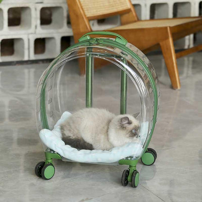 Catvera Clear Wheeled Cat Trolley - Image 14|||PROMPT|||Original clean product image
