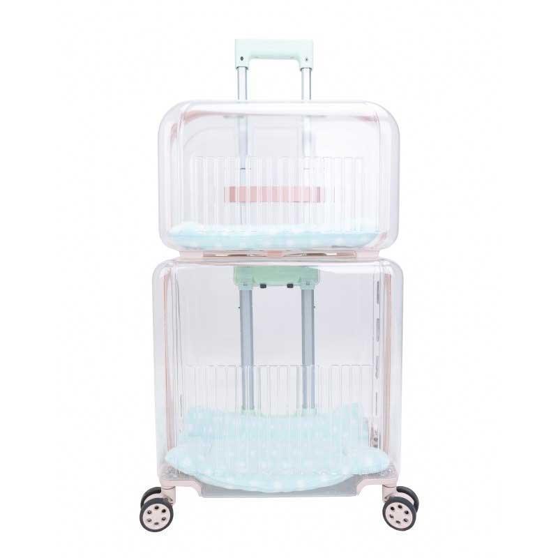 Catvera Clear Wheeled Cat Trolley - Image 2|||PROMPT|||Original clean product image