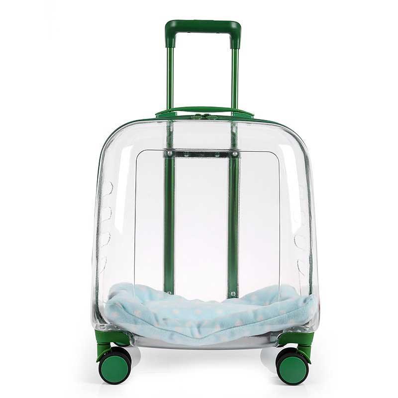 Catvera Clear Wheeled Cat Trolley - Image 3|||PROMPT|||Original clean product image