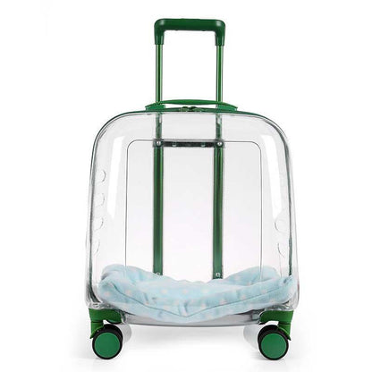Catvera Clear Wheeled Cat Trolley - Image 3|||PROMPT|||Original clean product image