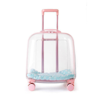 Catvera Clear Wheeled Cat Trolley - Image 4|||PROMPT|||Original clean product image