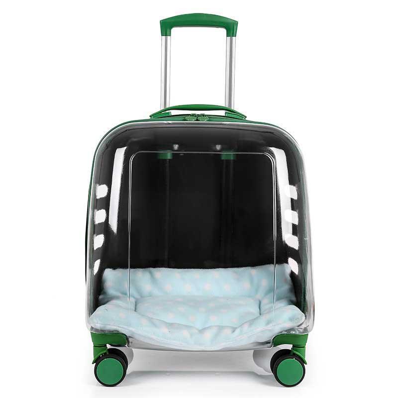 Catvera Clear Wheeled Cat Trolley - Image 5|||PROMPT|||Original clean product image